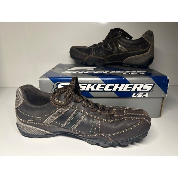 Skechers Mens Chocolate Brown Casual Comfort Shoes Size 10 New In Box Durable main image 7